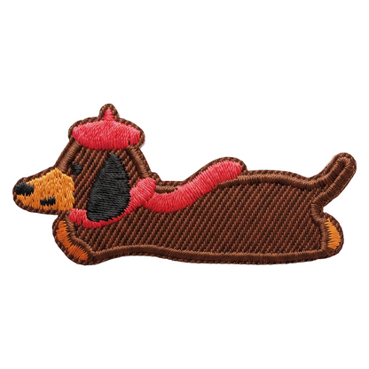Μπαλώματα / Υφασμάτινο Αυτοκόλλητο OEM Dachshund, Σετ 3 τεμαχίων, Πολύχρωμο