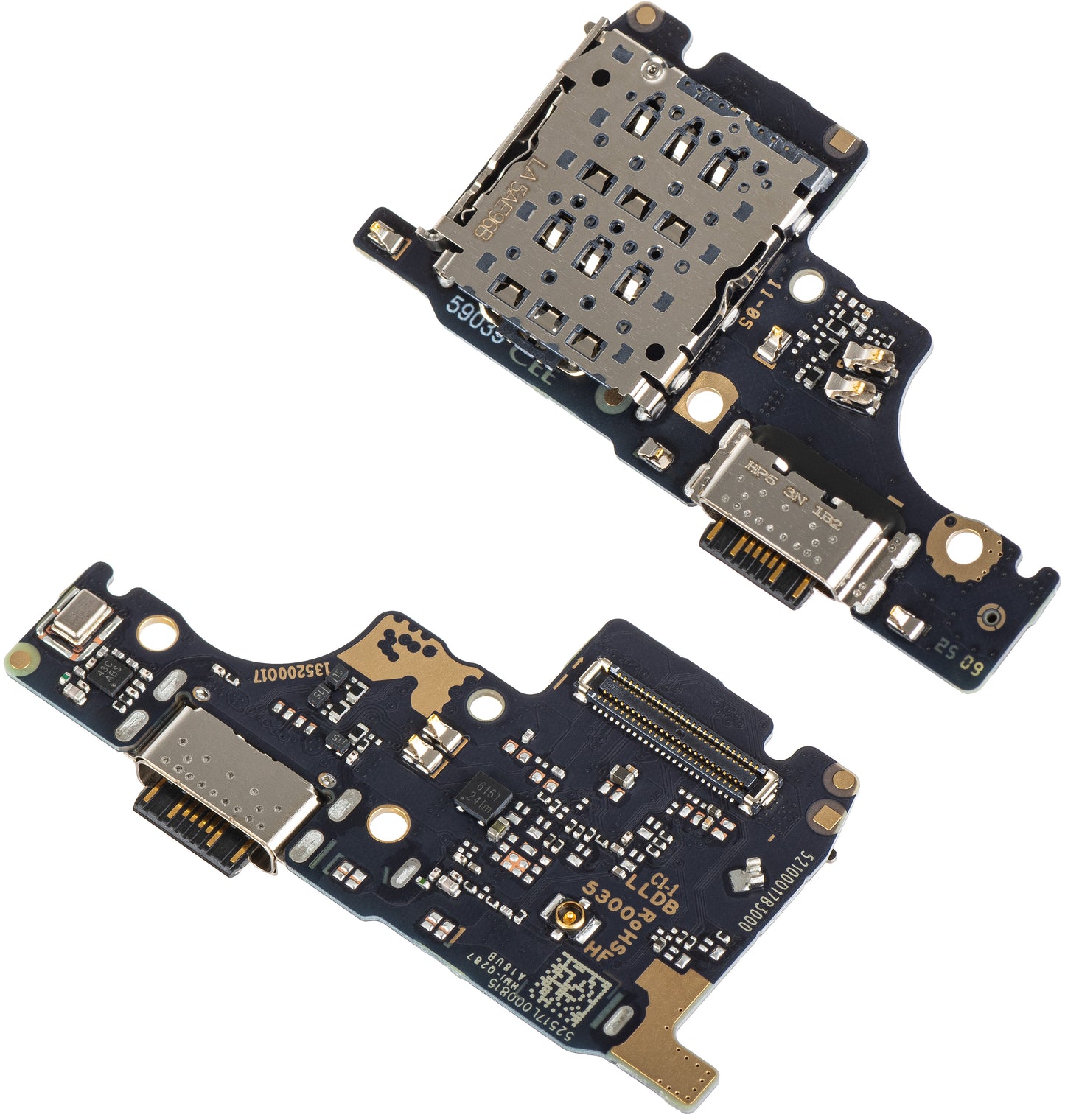 Πλακέτα με Συνδετήρα Φόρτισης - Μικρόφωνο - Μονάδα Ανάγνωσης SIM Xiaomi Poco M7 Pro 5G / Redmi Note 14 5G, Service Pack 56002100O1700