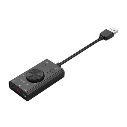 Εξωτερική κάρτα ήχου USB Orico SC2, 3 x Jack 3.5mm, Μαύρη