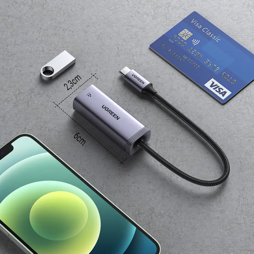 Κάρτα Δικτύου UGREEN CM483, RJ45, USB-C, Γκρι