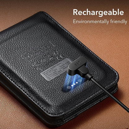 Πορτοφόλι ESR Classic Geo Carbon με λειτουργία Find My και προστασία RFID, Μαύρο, Επανασφραγισμένο