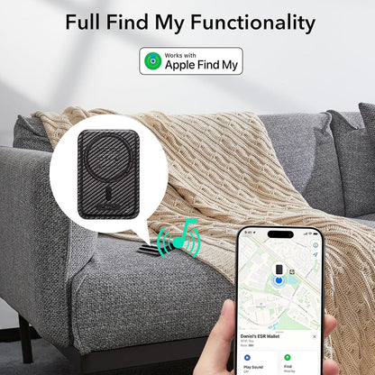 Magsafe Wallet, ESR, Classic Geo Carbon, Black