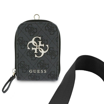 Πορτοφόλι και Λουράκι Τηλεφώνου Guess 4G Metal Logo, Μαύρο