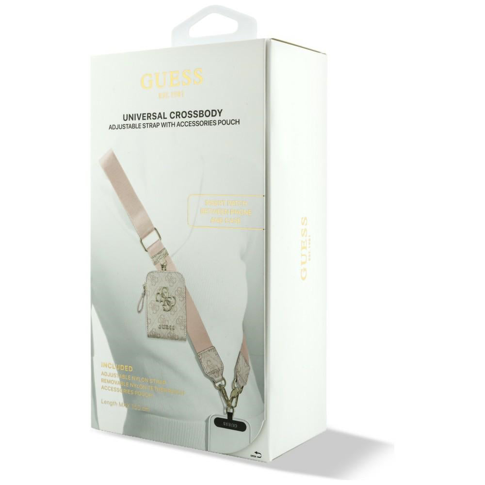 Πορτοφόλι και Λουράκι Τηλεφώνου Guess 4G Metal Logo, Ροζ