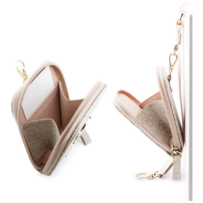 Πορτοφόλι και Λουράκι Τηλεφώνου Guess 4G Metal Logo, Ροζ