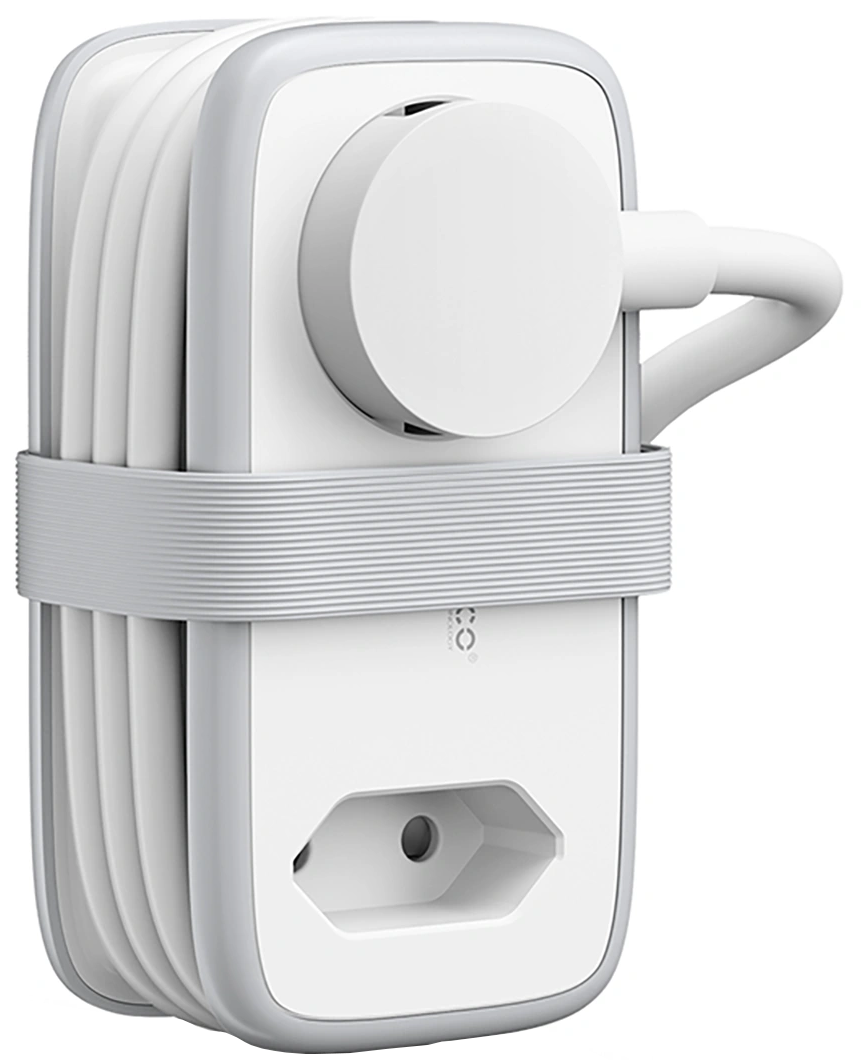 Προέκταση Orico APP, 2 x Schuko - 2 x USB-A - 1 x USB-C, Λευκό Γκρι