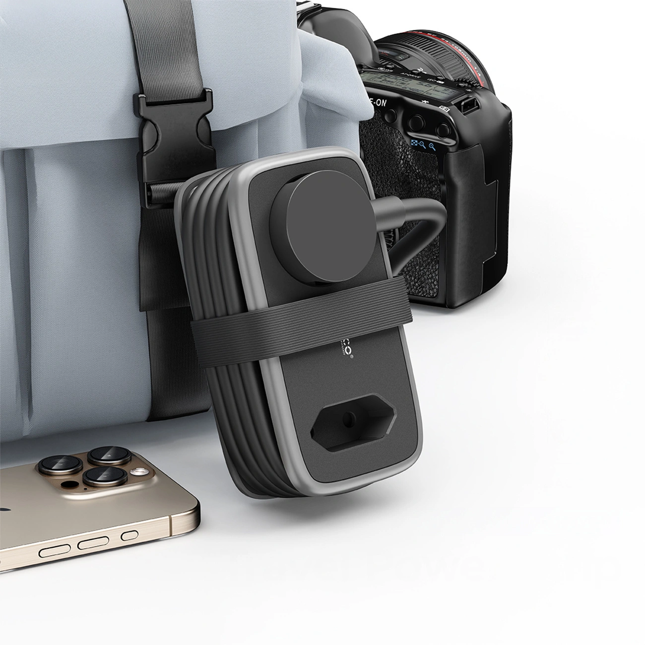 Προέκταση Orico APP, 2 x Schuko - 2 x USB-A - 1 x USB-C, Μαύρο Γκρι
