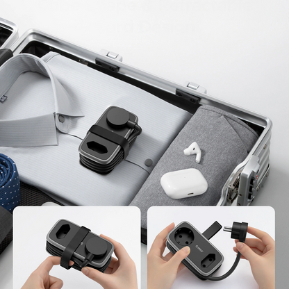 Προέκταση Orico APP, 2 x Schuko - 2 x USB-A - 1 x USB-C, Μαύρο Γκρι