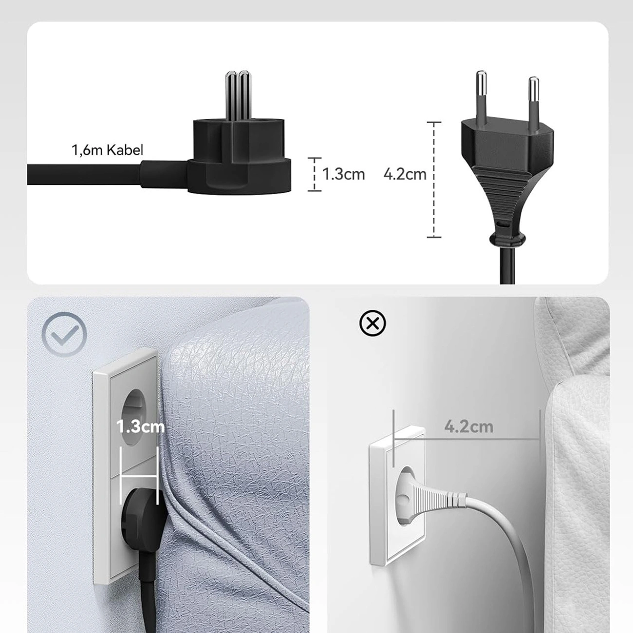 Προέκταση Orico PDC25, 2 x Schuko - 2 x USB-A - 2 x USB-C, Μαύρο