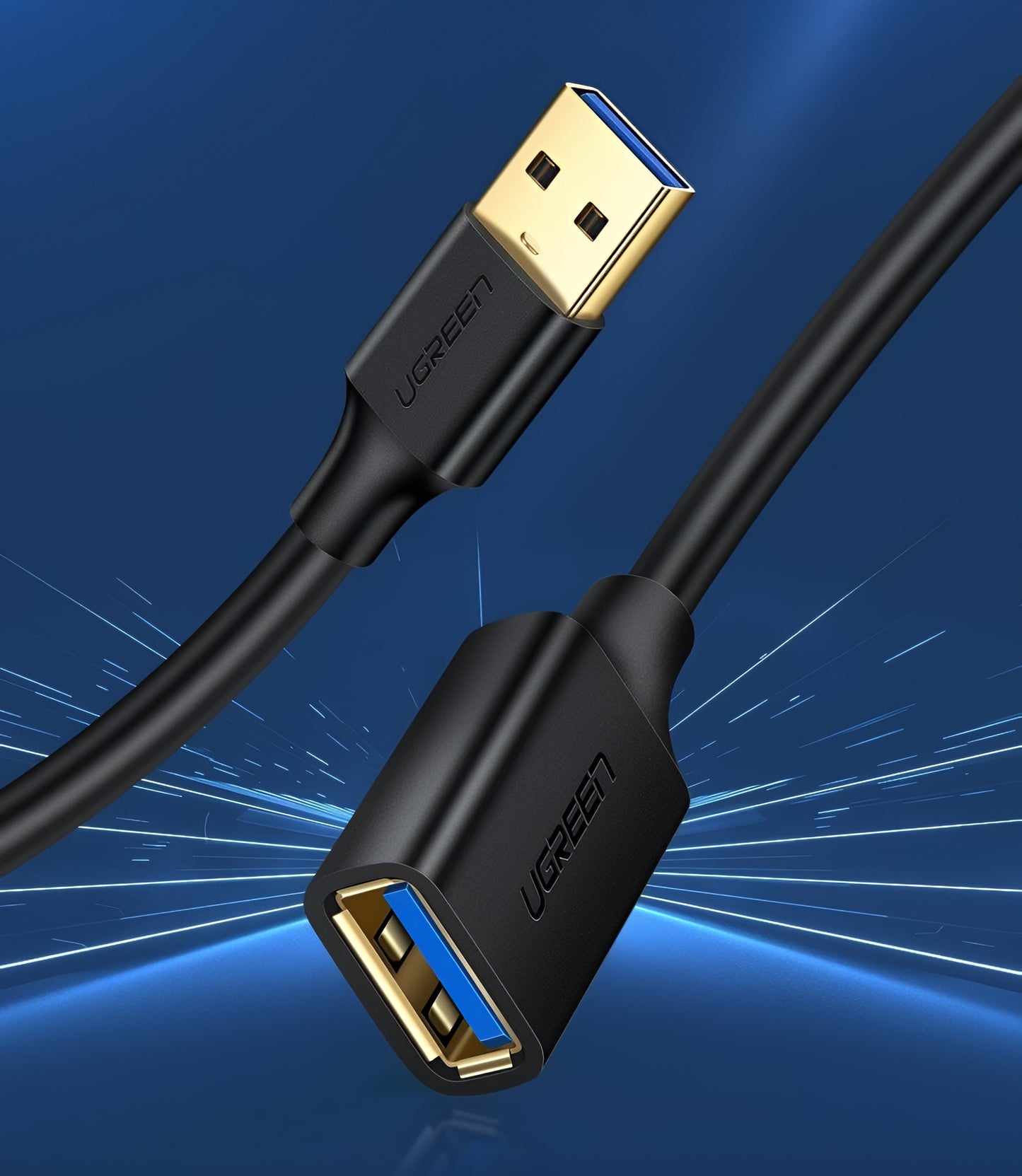 Παράταση USB 3.0 UGREEN US129, 2m, Μαύρο