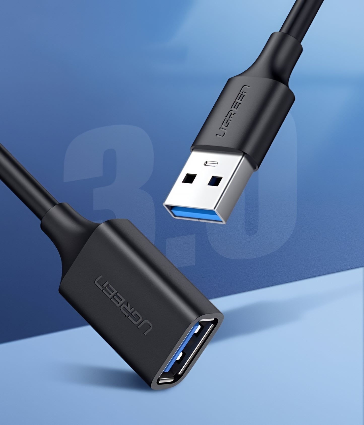 Παράταση USB 3.0 UGREEN US129, 2m, Μαύρο