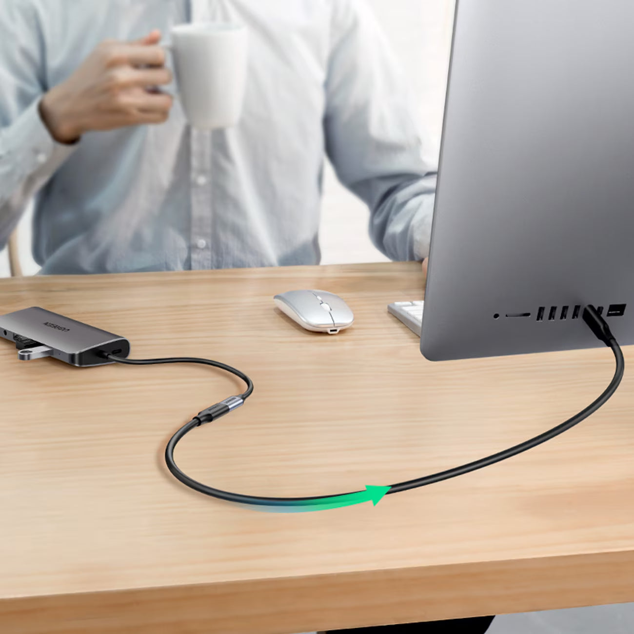 Παράταση USB-C UGREEN US353, 1m, Μαύρο