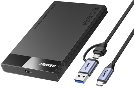 Ράφι Benfei για HDD / SSD SATA 2.5 ίντσες, USB-A / USB-C, Μαύρο