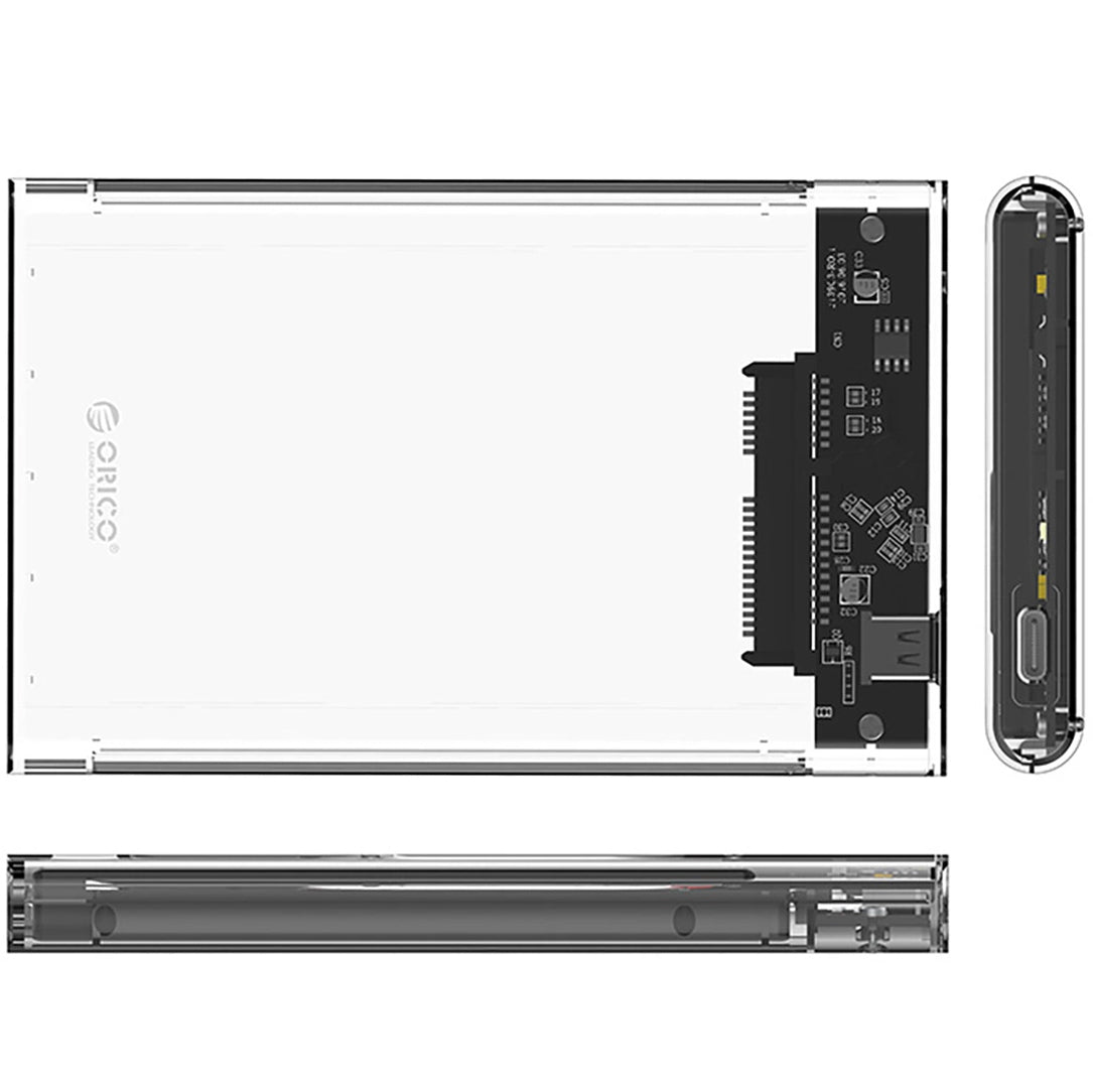 Rack Orico 2139C3 για HDD / SSD SATA 2.5 ίντσες, USB-C, Διαφανές