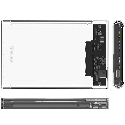 Rack Orico 2139C3 για HDD / SSD SATA 2.5 ίντσες, USB-C, Διαφανές