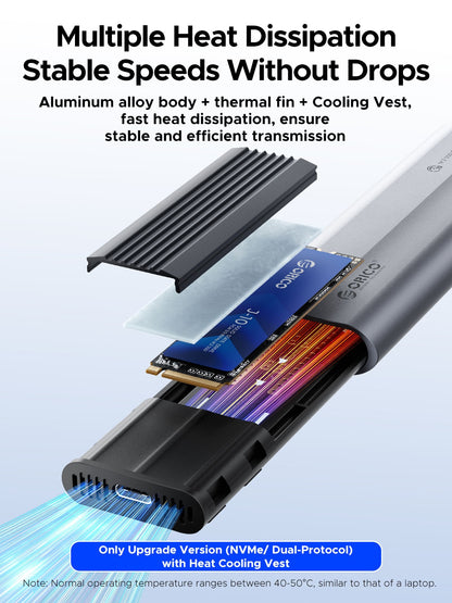 Orico AXM2-G2 Rack for M.2 NVMe SSD, Gray
