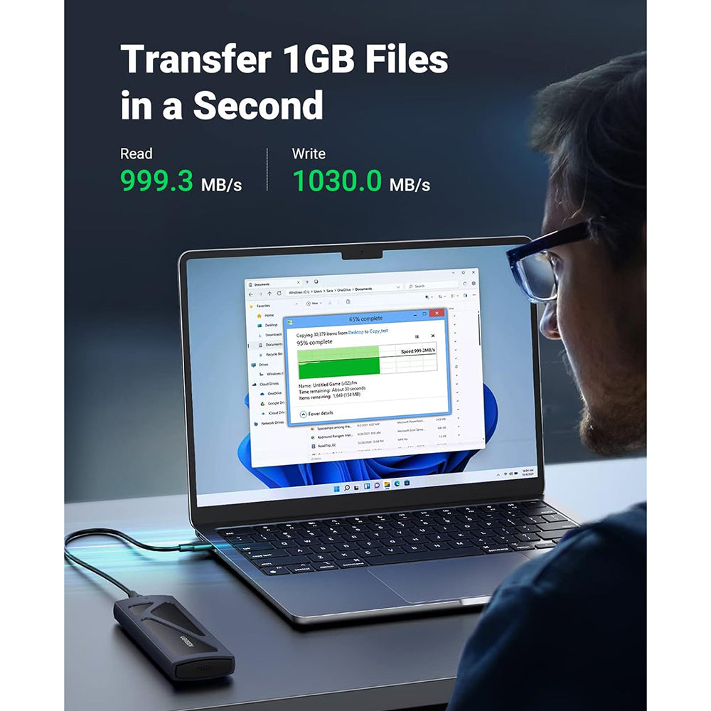 Rack UGREEN CM578 για SSD M.2 NVMe, Γκρι