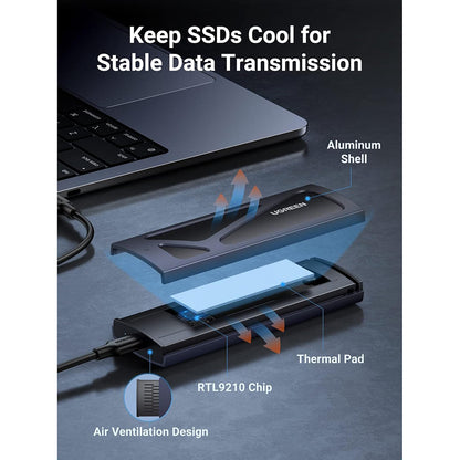 Rack UGREEN CM578 για SSD M.2 NVMe, Γκρι