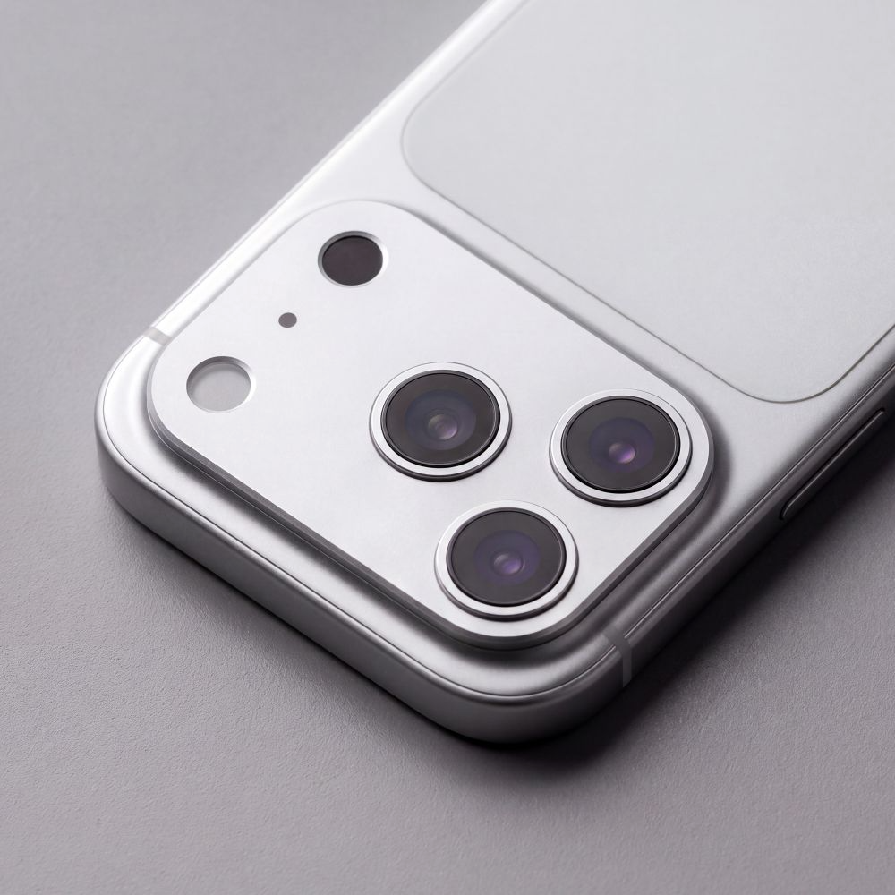 Προστατευτικό πλαίσιο πίσω κάμερας Tech-Protect Camalloy Fit+ για Apple iPhone 18 Pro Max, αλουμίνιο, ασημί.