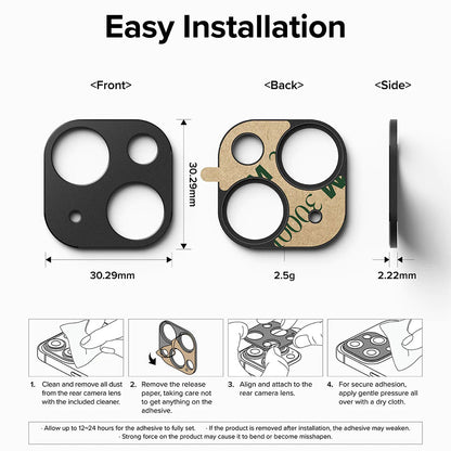 Πλαίσιο προστασίας Κάμερας Πίσω Ringke Styling για Apple iPhone 15 Plus / 15, Αλουμίνιο, Μαύρο