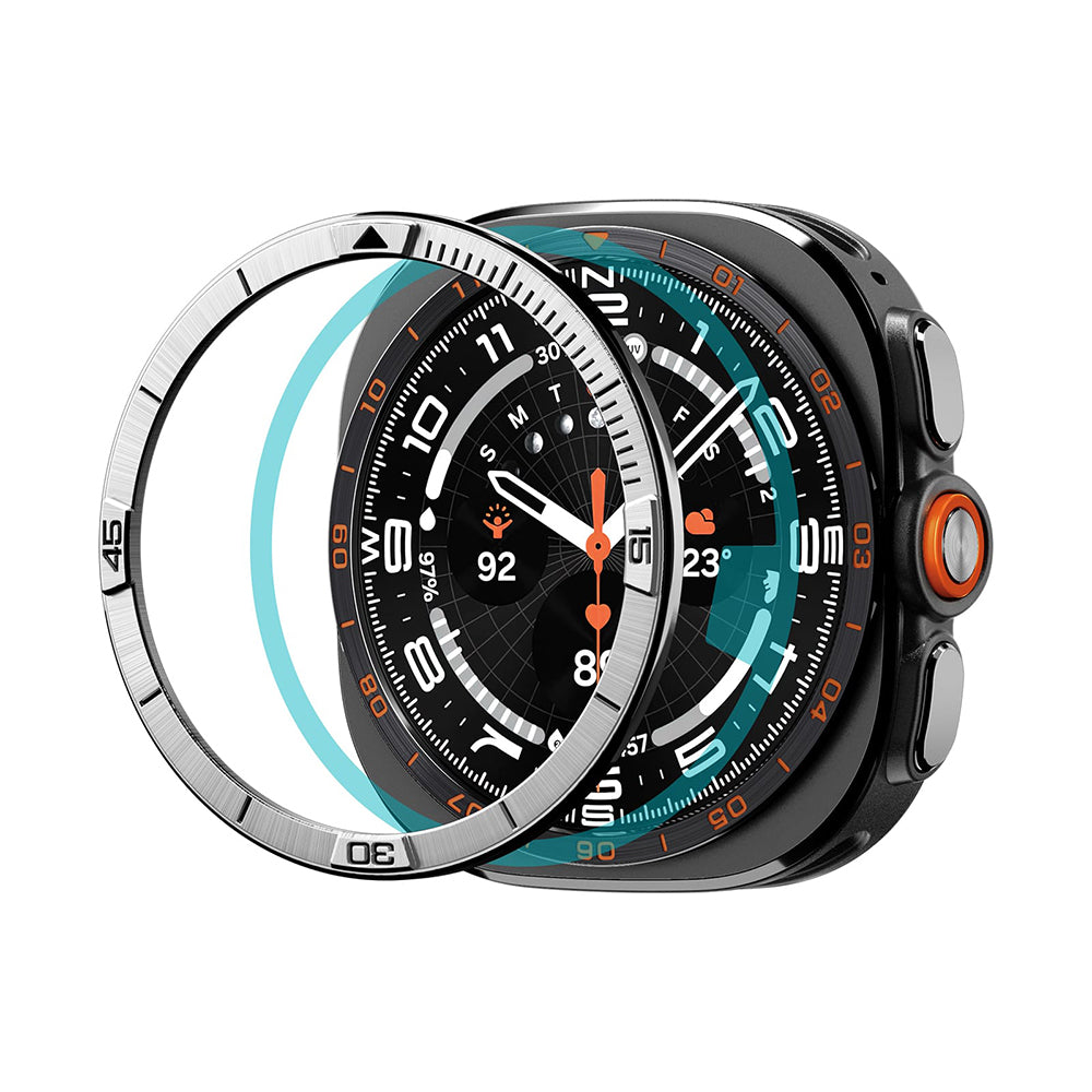 Spigen Tune Pilot Protective Frame for Samsung Galaxy Watch Ultra2, Silver ACS11616
