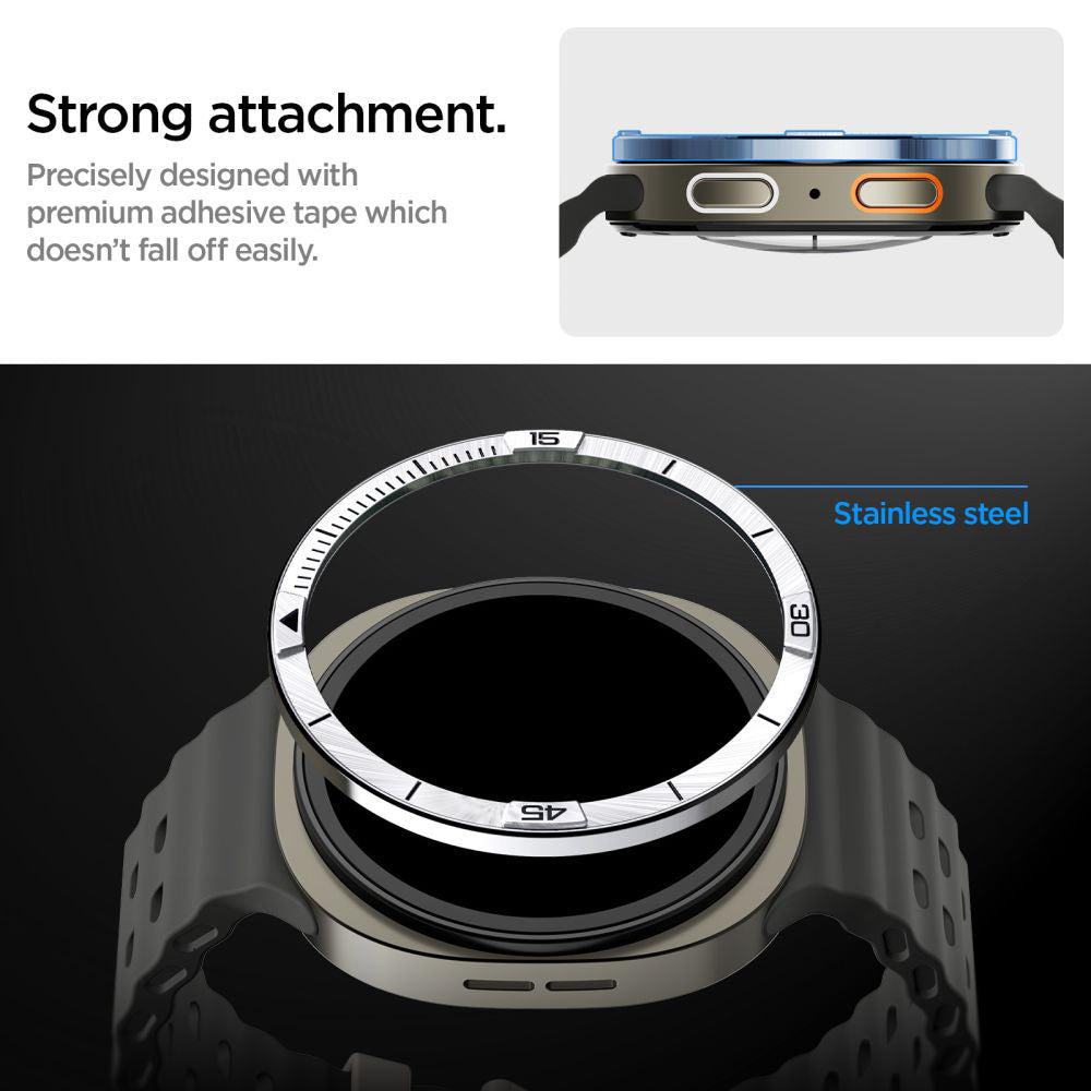 Spigen Tune Pilot Protection Frame for Samsung Galaxy Watch8 44mm, Silver
