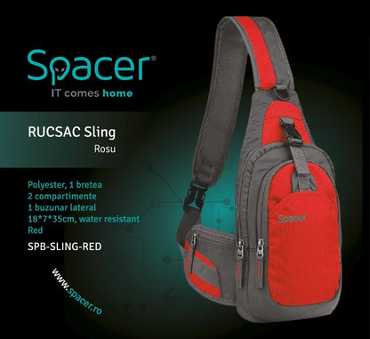 Τσάντα πλάτης Spacer Sling για tablet έως 8 ίντσες, Κόκκινο
