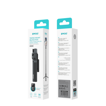 Selfie Stick Bluetooth BWOO BO-ZP14, Universal, Black