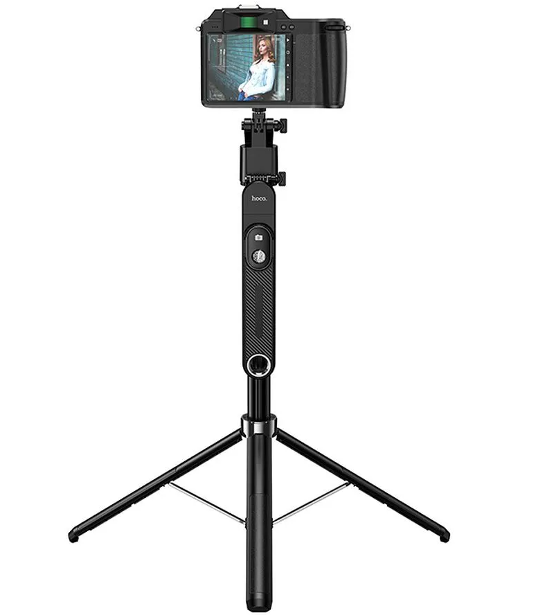Selfie Stick Bluetooth HOCO K32 Παρακολούθηση Προσώπου, 4.5inch - 7inch, Μαύρο