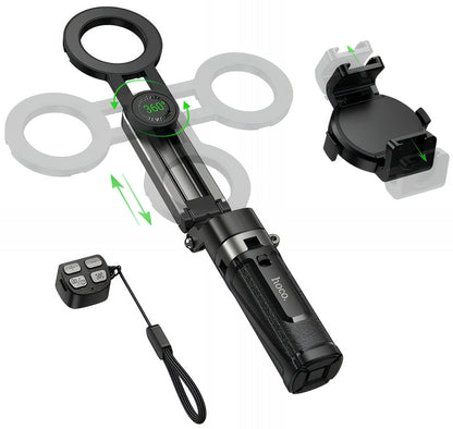 Selfie Stick Bluetooth HOCO K27 Pro, Παγκόσμιος, Μαύρο