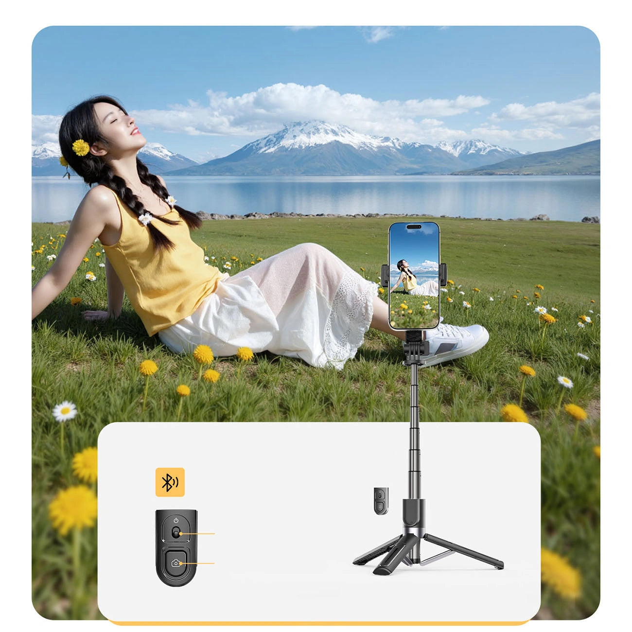 Μπαστούνι Selfie Bluetooth Orico SPV90, Universal, Μαύρο