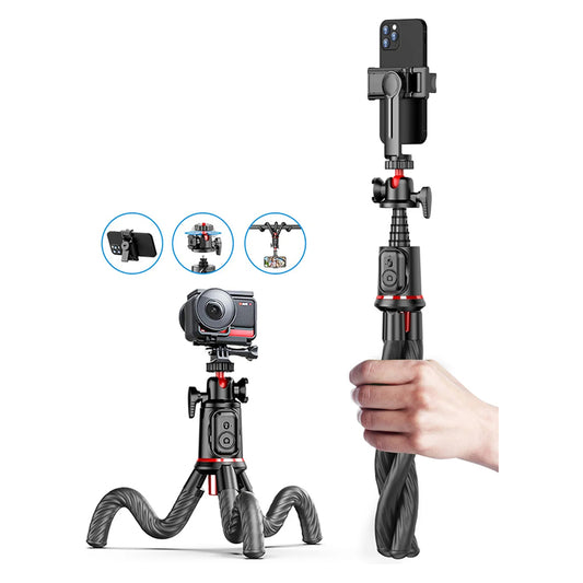 Selfie Stick Bluetooth Techsuit C03, Παγκόσμιος, Μαύρο