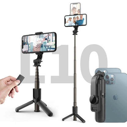 Selfie Stick Bluetooth Techsuit L10, Universal, Μαύρο