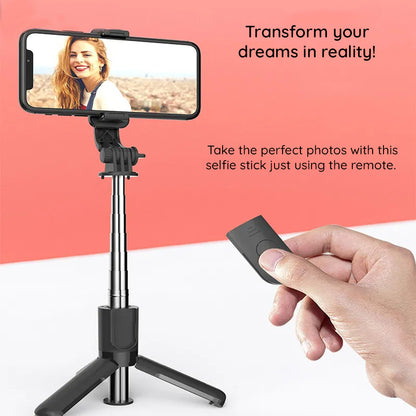 Selfie Stick Bluetooth Techsuit L11, Universal, Μαύρο
