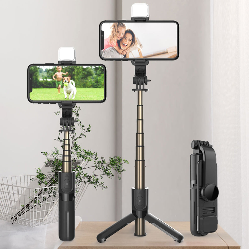 Selfie Stick Bluetooth Techsuit L11s, Παγκόσμιος, Μαύρο