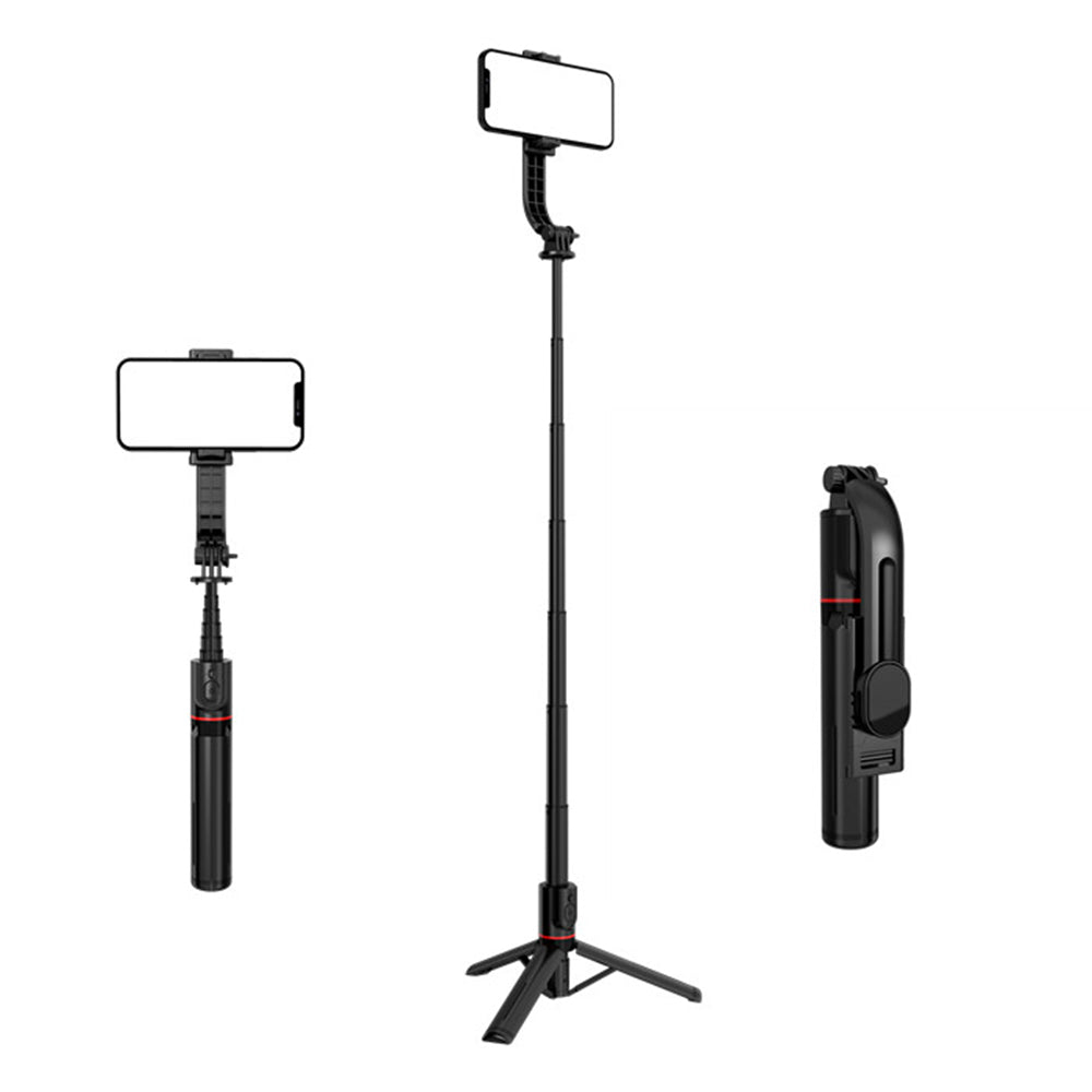 Selfie Stick Bluetooth Techsuit L12, Παγκόσμιος, Μαύρο