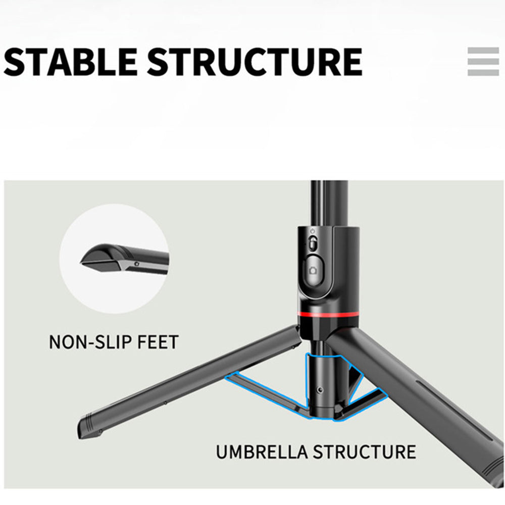 Selfie Stick Bluetooth Techsuit L12, Παγκόσμιος, Μαύρο