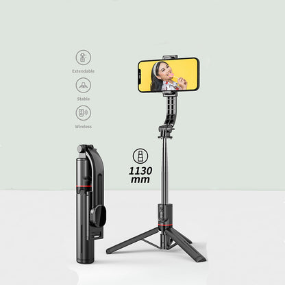 Selfie Stick Bluetooth Techsuit L13, Universal, Black
