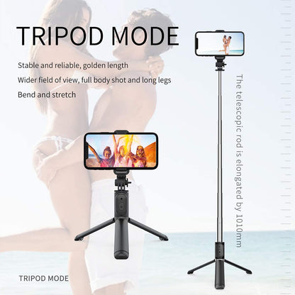 Selfie Stick Bluetooth Techsuit Q01, Παγκόσμιος, Μαύρος