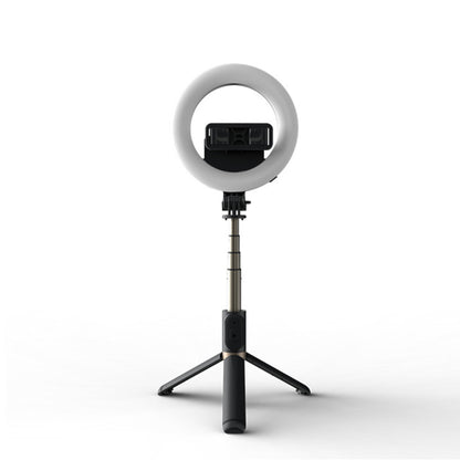 Selfie Stick Bluetooth Techsuit Q07 Ring Light, Universal, Μαύρο