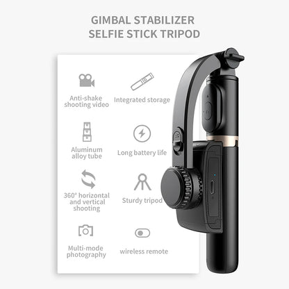 Selfie Stick Bluetooth Techsuit Q08, Universal, Black