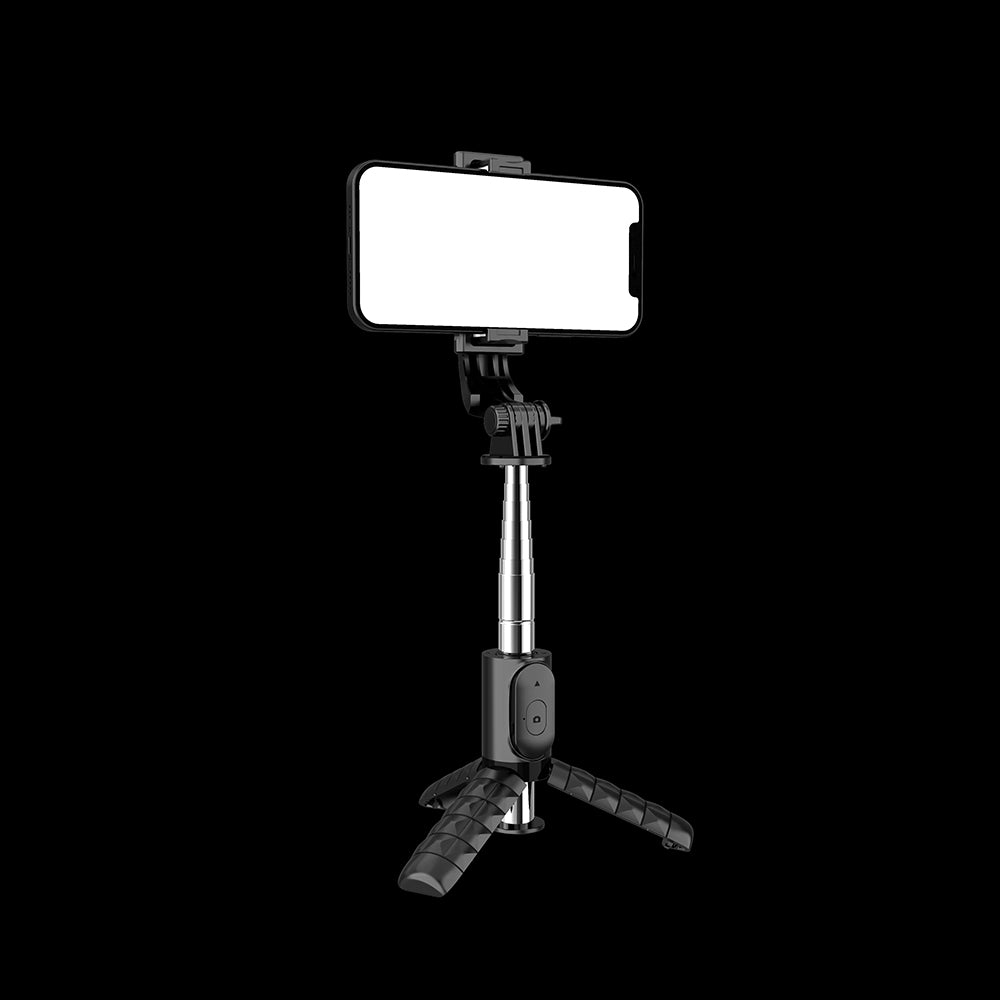 Selfie Stick Bluetooth Techsuit Q11, Παγκόσμιος, Μαύρο