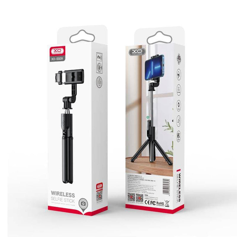 Selfie Stick Bluetooth XO Design SS09, Παγκόσμιος, Μαύρο