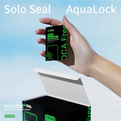 2UUL FA01 Wet Cleaning Wipes for OCA / LOCA Adhesive Removal, Set of 50 pieces