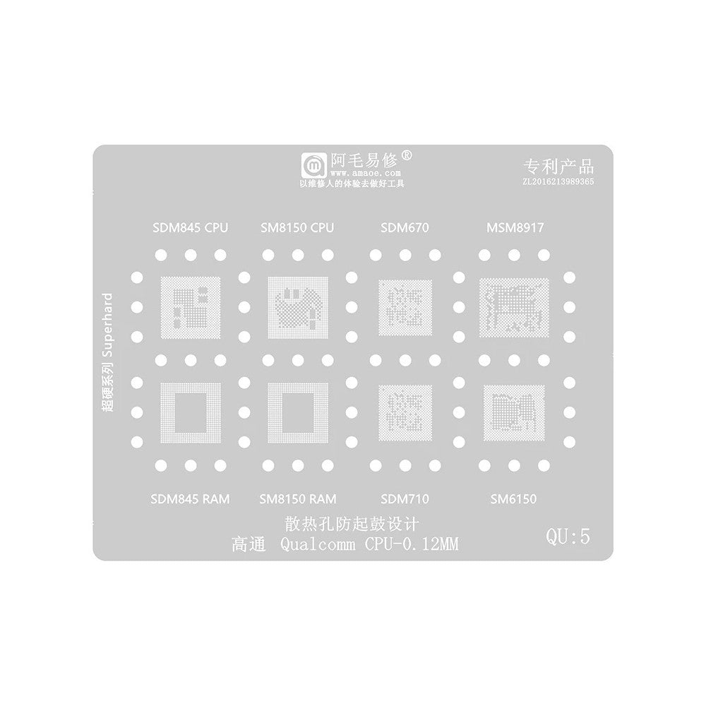 Amaoe BGA Stencil for Qualcomm QU1-8 Series CPU