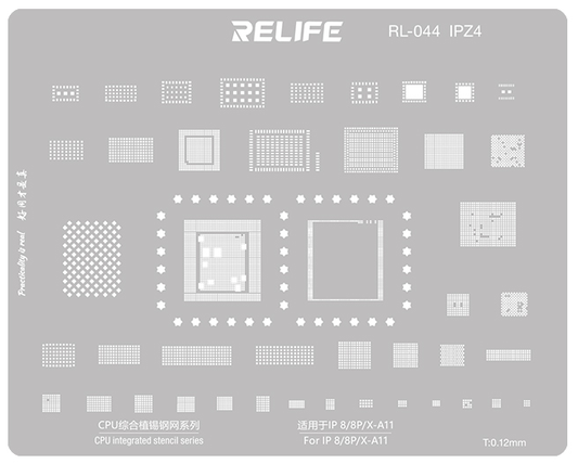 Σίτα BGA Relife RL-044 IPZ4 για Apple iPhone 8 / 8 Plus / X, CPU