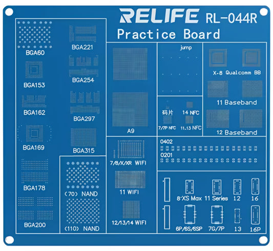 Πλακέτα εξάσκησης εργασίας BGA Relife RL-044R για τη σειρά Apple iPhone