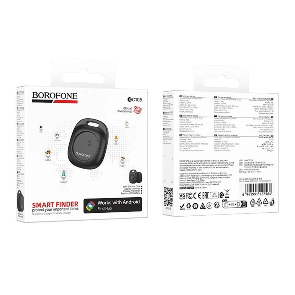 Borofone SmartTag BC105 για τη σειρά Android, Μαύρο