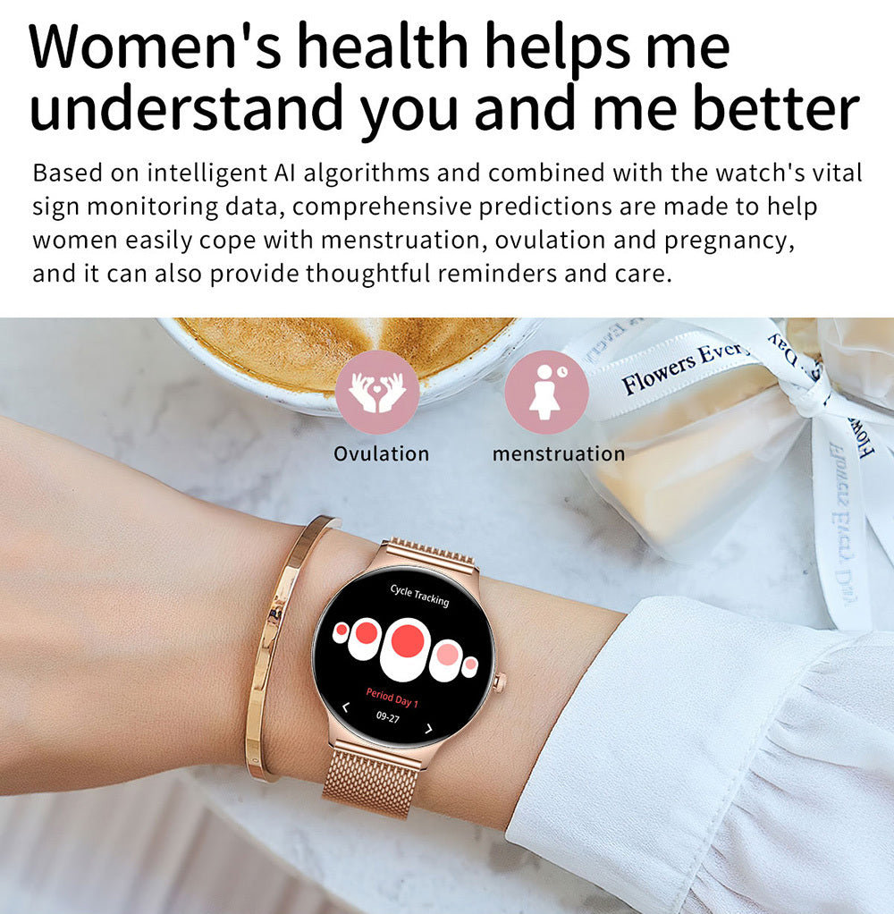 Smartwatch Blavec M01 Vesta Call, Ροζ Χρυσό