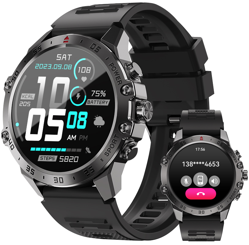 Smartwatch BWOO WA-08, Μαύρο
